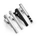 Dai Li Men's Short Silver Tie Clip Set Children's Tie Clip Black Simple Tie Cliop Fast Sale_ipsvogv.com