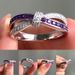Cao Shi Jewelry Fashion Purple New Cross Bow Ring Female_ipsvogv.com