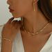 Minimally designed water droplet women's necklace jewelry set, versatile earrings, niche adjustable bracelet accessories_ipsvogv.com