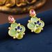 Medieval Court Style Enamel Flower Oil Painting Pearl Women, Niche Art, Light Luxury Earrings For Autumn And Winter_ipsvogv.com