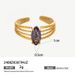 ins style simple open ring female stainless steel gold love zircon titanium steel ring index finger stone hand jewelry_ipsvogv.com
