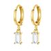 Brass With Real Gold Plating, Hot Selling Across, Stylish And Elegant Earrings For Ladies With Zircon, Three Piece Set_ipsvogv.com