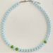 Blue Green Stone Pearl Collarbone Chain High-end Necklace As A Gift, Simple And Unique, Niche Fashion Collar For Women_ipsvogv.com
