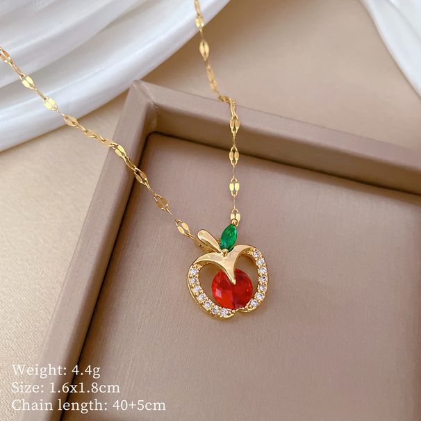 【 】 Loose Light Luxury Charm Gorgeous Full Diamond Necklace Women's Versatile Clavicle Titanium Steel Chain_ipsvogv.com