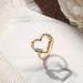 Internet Celebrity Instagram Style Korean Edition Fashion Design Texture Embedding Diamond Heart Ring For Women_ipsvogv.com
