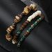 New Maillard Color Freshwater Shell Wood Beads Beaded Bracelet Niche Men's Stainless Steel Stone Bracelet Women_ipsvogv.com