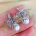 Cao Shi's Hot Pearl Cute Little Starfish Zircon With Princess Temperament Star Earrings_ipsvogv.com