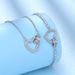 Love Necklace Women Rose Gold Heart Shaped Bracelet Crystal Elements Women's Style For Over Years Old_ipsvogv.com