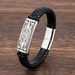 Hot selling skull shield woven genuine leather for men, fashionable, trendy, personalized stainless steel bracelet_ipsvogv.com