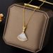 Diamond Embellished Small Skirt Necklace For Women's Light Luxury Fan Shaped Versatile Beimu Short Collarbone Chain Mesh_ipsvogv.com