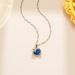 New Blue Diamond Planet Necklace, Titanium Steel, Simple Elegant Korean Edition, Versatile, Trendy Internet Celebrity,_ipsvogv.com