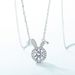 new Rabbit Full Diamond Clavicle Chain S925 Silver Moissanite Necklace Light Luxury Fashion High End Niche Versatile_ipsvogv.com