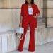 Women's Elegant Streetwear Solid Color Polyester Blazer Suits_ipsvogv.com