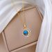 Titanium Steel 【 】 Van Gogh Oil Painting Starry Sky Fashion Light Luxury Temperament Gorgeous Full Diamond Necklace 【 】_ipsvogv.com