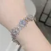 Link Bracelets White Zircon Suower For Women Jewelry Accessories Elegant Korean Fashion Vintage Wedding Bridesmaid Gift_ipsvogv.com