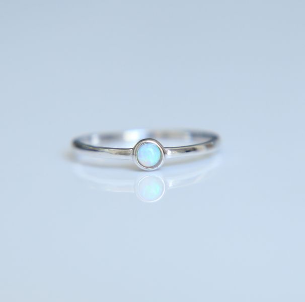 Silver Round Water Droplet Australian Treasure Popular New High-end Texture Women's Ring Jewelry_ipsvogv.com