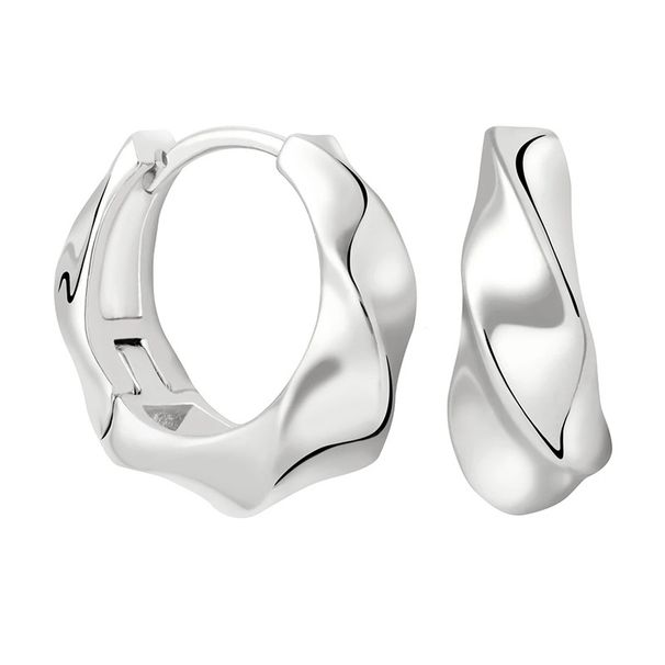 Women's Jewelry S925 Silver Needle Irregular Concave And Convex Design Earrings Ins Cold Style Simple Ear Buckle Texture Round Earrings_ipsvogv.com