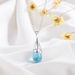 Carlene's Sterling Crystal Stone For Women, Versatile And High-end, Pure Silver Water Droplet Necklace_ipsvogv.com
