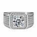 Yihua Domineering Full Diamond Starry Zircon Trend Versatile 2-carat Moissanite Big Men's Ring_ipsvogv.com