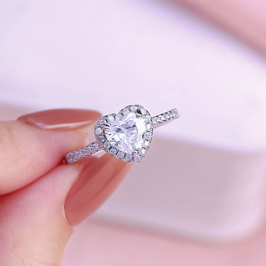 New Necklace Earring Ring Moissanite Combination Female Three Piece Set Eight Hearts And Eight Arrows Zircon Temperament Clavicle Gift_ipsvogv.com