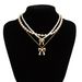 Cute Bow, Heart Pendant Necklace, Necklaces, Sweet And Cool Instagram Style Pearl Necklace For Women_ipsvogv.com