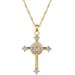 【 Titanium Steel 】 Cross Zircon Light Luxury Temperament Gorgeous Full Diamond Necklace Women's Versatile Collarbone_ipsvogv.com