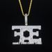 Men's Hip Hop Necklace With Zircon Letter Pendant, 60cm Silver/Gold Plated Chain, Durable Copper Material, Stylish Urban Jewelry Hip Hop Necklace_ipsvogv.com
