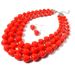 Colorful Beaded Exaggerated Necklace Women's Multi layered Clavicle Chain Set 8060_ipsvogv.com