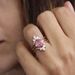 Sanjie's New Product Temperament Simulation Powder, Tourmaline Zircon Full Diamond Colorful Treasure Ring, Women's Rose_ipsvogv.com