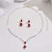 Women’s Jewelry Set Fashion Necklace Earrings Two Piece Set Exaggerated Light Luxury Temperament Clavicle Chain High Grade Necklace Female Jewelry_ipsvogv.com