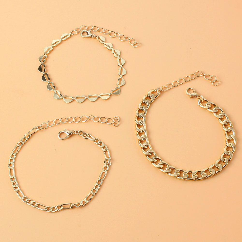 Bohemian Ethnic Style Golden Heart Shaped Bracelet Bracelets Fashion Hand Jewelry For Women_ipsvogv.com