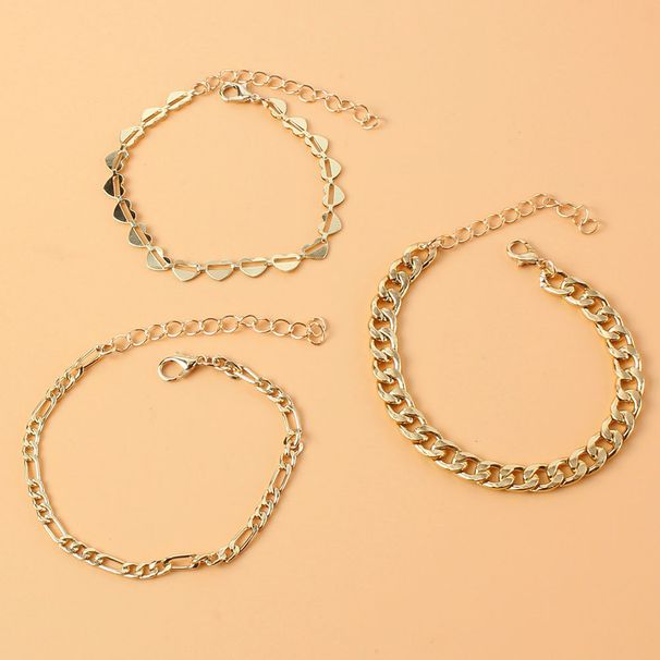 Bohemian Ethnic Style Golden Heart Shaped Bracelet Bracelets Fashion Hand Jewelry For Women_ipsvogv.com