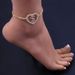 jewelry fashion love dollar stitching Anklet ins style diamond-embedded double row foot decoration female Anklet_ipsvogv.com