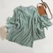 Women's Clothing new style temperament round neck T shirt top high waist split wide leg pants two piece suit_ipsvogv.com