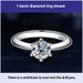 Classic Six Claw D Color Mosang Stone Silver Plated Gold T Family Diamond Ring for Women_ipsvogv.com