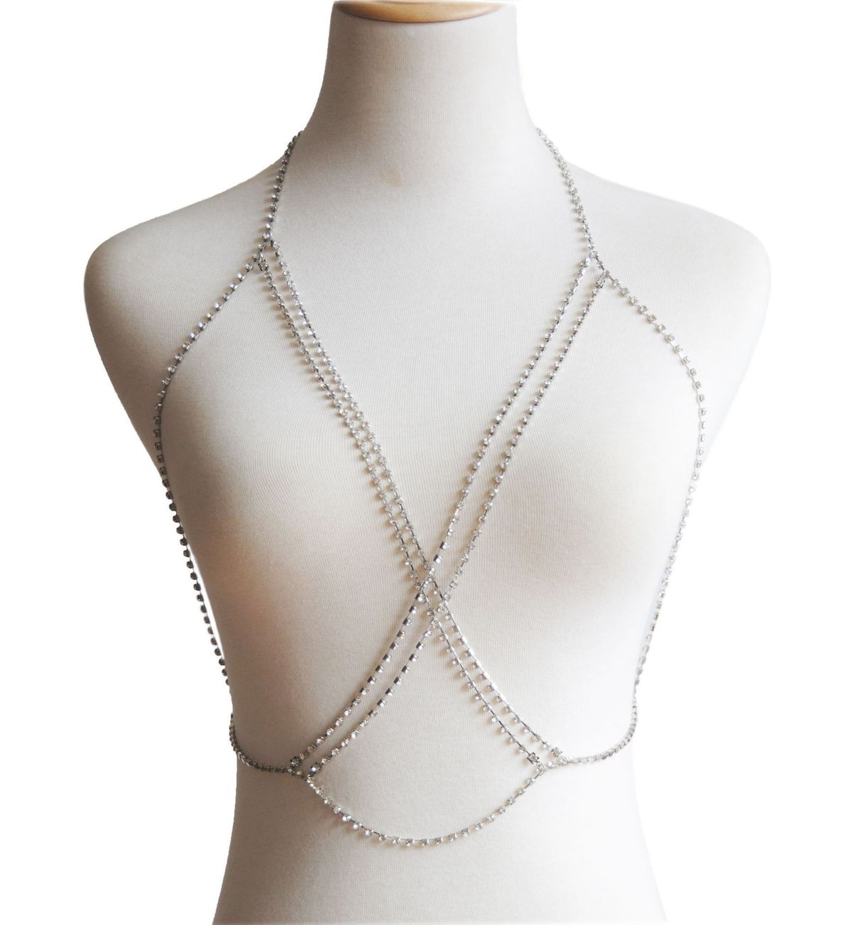 Women’s Jewelry Set Fashion Summer Fashion Sexy Bohemian Beach Rhinestone Underwear Necklace Multi Layer Bra_ipsvogv.com