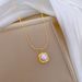 Body 【 All Titanium Steel 】 Square Pearl Personality Extremely Simple Wind Furnace Real Gold Necklace Female Ins 【 】_ipsvogv.com