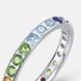 S925 Silver Color Zirconium Ring Surrounded By Rainbow Zircon Index Finger Ring Men And Women Hip Hop Simple Fashion_ipsvogv.com