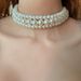 Bohemian Style Exaggerated Pearl Multi Layer Necklace Jewelry Fashion Short Collar Necklace_ipsvogv.com