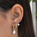 Women’s Jewelry Set Fashion Brass Real Gold Electroplating Hot Sales Pearl Simple Circle Fashion Ladies Earrings Three Piece Set_ipsvogv.com