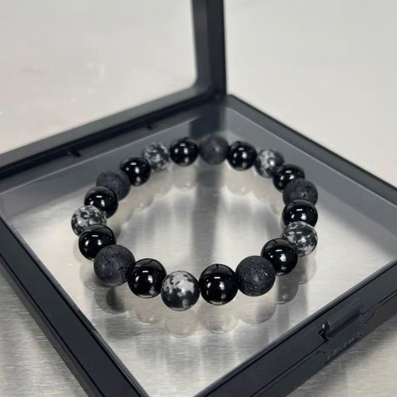 Titanium Steel Black Zircon Couple Bracelet Female Summer Ins Cold Style Hip Hop Trendy Cool Niche Design Hand Jewelry_ipsvogv.com