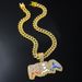 Hip Hop New Full Letter Pendant Necklace Fashion Alloy Set Diamond Cuban Chain Hot Selling Item Jewelry_ipsvogv.com