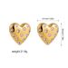 Unisex Simple And Versatile Stainless Steel Plated Gold Diamond Heart Shaped Zircon Earrings_ipsvogv.com