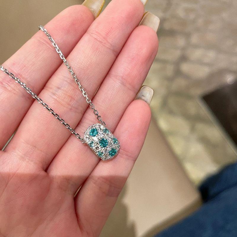 【 1629 People Collection 】 Light Luxury Exquisite Cold Style Paraiba Starry Sky With Full Diamond Zircon Unique High-end_ipsvogv.com