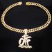 Unisex Hip Hop Accessories Full Diamond Stitching Letter OTF Pendant Punk Hipster Rap Cuban Necklace_ipsvogv.com