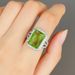 Cao Shi, An Internet Celebrity, Live Streamed A Simulated Princess Square Diamond Olive Green Zircon With Fashionable_ipsvogv.com