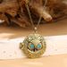 Personalized Ancient Gold Round Owl Carved Pendant, Necklace, And Necklace Ornament_ipsvogv.com
