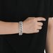 Men’s Jewelry Set Fashion Hip Hop 20MM Ladder Square Zircon Cuban Chain Bracelet Long Buckle Personality Men's Hip Hop Jewelry_ipsvogv.com