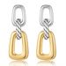 Simple two color earrings autumn and winter temperament female earrings light luxury commuter earrings high grade symmetrical earrings for women_ipsvogv.com