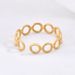New Oval Hollow For Women, Cuban Chain With Open Stainless Steel Ring_ipsvogv.com